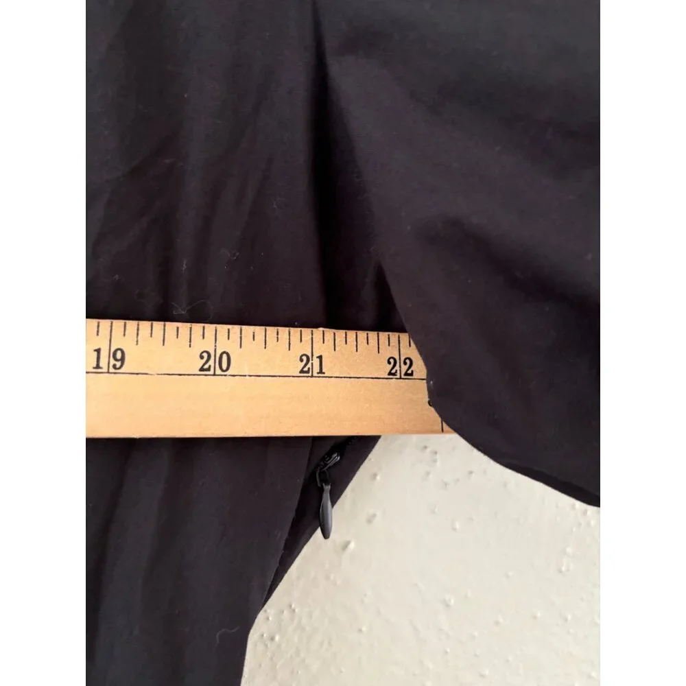 French Connection Black Puff Sleeve V-Neck Maxi Dress XXL Cotton Blend NWOT - Picture 7 of 13